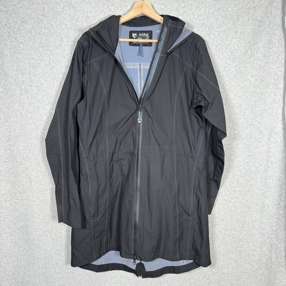 Kuhl Projekt Jetstream Fishtail Rain Jacket Hooded 2144 Women's Size L black